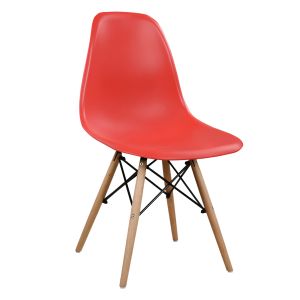 5-piece dining table set table 120x80x73 cm and chairs - Twist red Hm10080.04