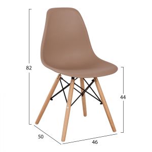5-piece dining table set with Morgan table 140x80x75x and Twist Cappuccino chairs Hm11406