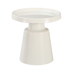 Ginoze coffee table set of 2 pieces in white metal