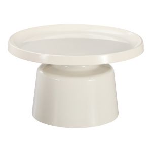Ginoze coffee table set of 2 pieces in white metal