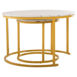 Set of MDF coffee tables, marble design Hm8763,11