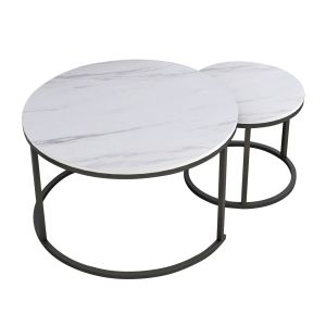 Set of MDF coffee tables, marble design Hm8763,12