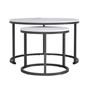 Set of MDF coffee tables, marble design Hm8763,12