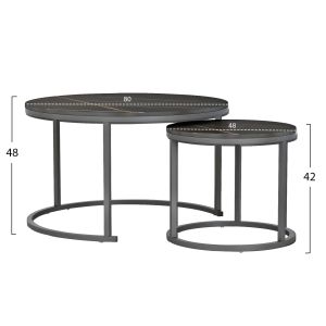 Set of MDF coffee tables, marble design Hm8763,13