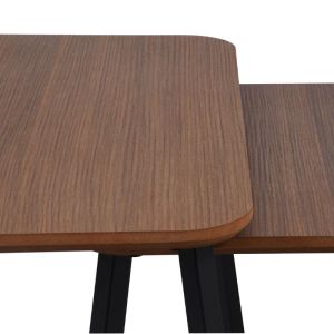 Set/3 side tables P20 in walnut color 60x40x50cm