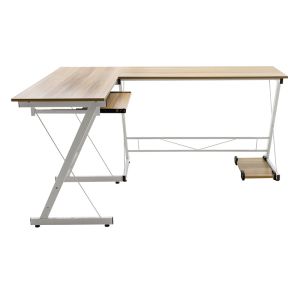 Компютърна маса-бюро Levi с плот Mdf цвят дъб 158x120x73cm