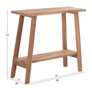 Конзолa Hm18256 тиково дърво в естествен цвят 90x30x77всм.