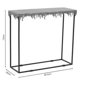 Конзола Bulco метал златно-черно 80,5x28x72cм