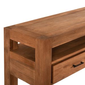 Конзола Grayson с 3 чекмеджета от тиково дърво Hm9556 в натурален цвят 180x45x80hcm