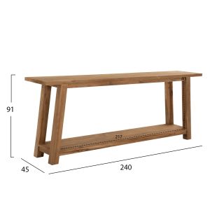 Конзола Hm9554 от масивно тиково дърво 240x45x91hcm