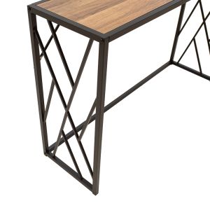 Конзола Ivy в цвят орех/черен 120х35х75cm