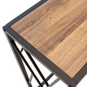 Конзола Ivy в цвят орех/черен 120х35х75cm
