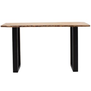 Конзола Lizard Slim масив акация и черен метален крак 140x45x75,5cm