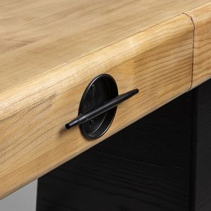 Конзола Mdf - металик черен - натурален 120x40x72см