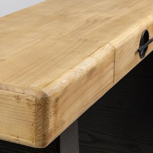 Конзола Mdf - металик черен - натурален 120x40x72см