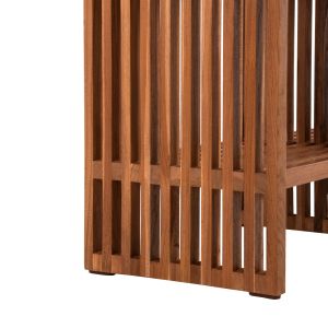 Конзола Niya Hm9831 от масивно тиково дърво в натурален цвят 130x29,5x46hcm