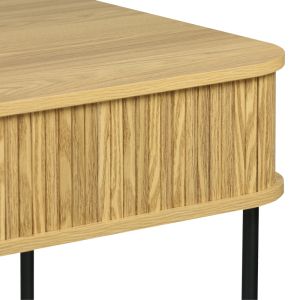 Конзола Scandi мдф/метал в естествен цвят с черни метални крака 120x60x76.5cm