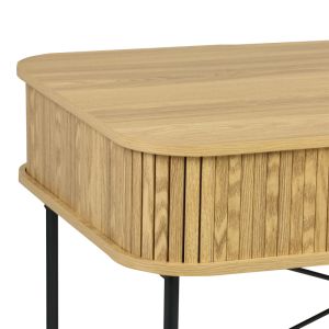 Конзола Scandi мдф/метал в естествен цвят с черни метални крака 120x60x76.5cm