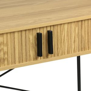 Конзола Scandi мдф/метал в естествен цвят с черни метални крака 120x60x76.5cm