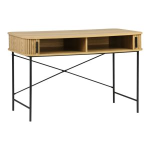 Конзола Scandi мдф/метал в естествен цвят с черни метални крака 120x60x76.5cm