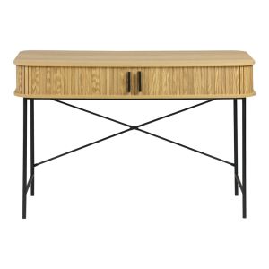Конзола Scandi мдф/метал в естествен цвят с черни метални крака 120x60x76.5cm