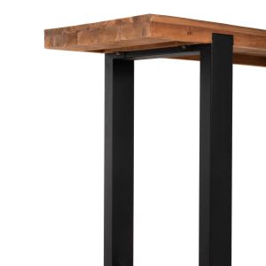 Конзола Shire Hm9800 от рециклирано тиково дърво с черни метални крака 240x50x90hcm
