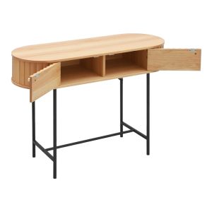 Конзола Zeplen Mdf-метал в дъбов цвят 100x35x75см