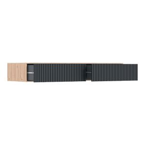 Конзола с 2 чекмеджета Doha от Mdf в черен и дъбов цвят 120x41x20см