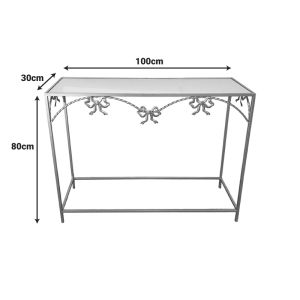 Console table Frensia metal in gold color 100x30x80cm