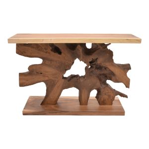 Конзолна маса Naturally Nasiol тиково дърво в естествен цвят 120x40x75cm