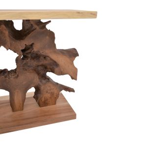 Конзолна маса Naturally Nasiol тиково дърво в естествен цвят 120x40x75cm