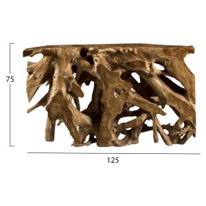 Конзолна маса Naturally от масивно тиково дърво Hm9394