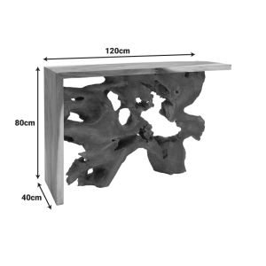 Конзолна маса Naturally тиково дърво в естествен цвят 120x40x80см