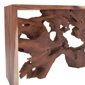 Конзолна маса Naturally тиково дърво в естествен цвят 120x40x80см