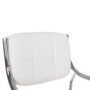 Конферентен офис стол Hm1018,02 бяла изкуствена кожа 54x52x87cm