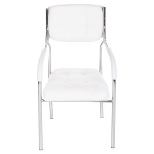 Конферентен офис стол Hm1018,02 бяла изкуствена кожа 54x52x87cm