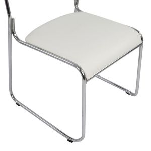 Конферентен офис стол Hm1019,02 бял цвят 48,5x51,5x77cm