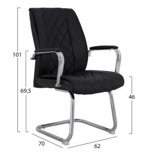 Конферентен стол Hm1105,01 в черен цвят