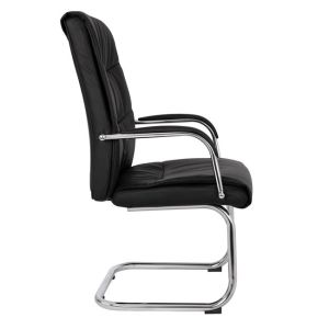 Jacob conference chair, black Pu with chrome base 57x66.5x102cm Hm1045.11