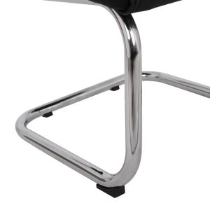 Jacob conference chair, black Pu with chrome base 57x66.5x102cm Hm1045.11