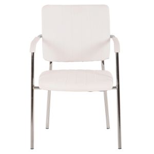 Conference chair with armrests, white 56.5x59x85cm Hm1070.02