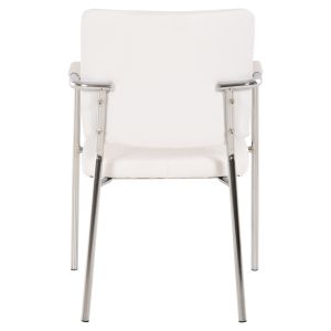 Conference chair with armrests, white 56.5x59x85cm Hm1070.02