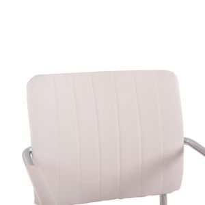 Conference chair with armrests, white 56.5x59x85cm Hm1070.02