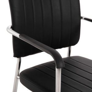 Conference chair with armrests, black 56.5x59x85cm Hm1070.01