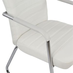 Conference chair, white, dimensions 55.5x67.5x94cm - Hm1021.02