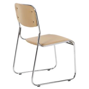 Conference/guest chair Mabel, chrome frame-mocha Pu 47x48x78hcm Hm1019,07