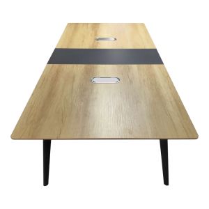 Conference table Denith dark gray-natural, 240x120x75cm