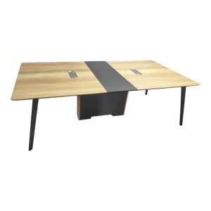 Conference table Denith dark gray-natural, 240x120x75cm