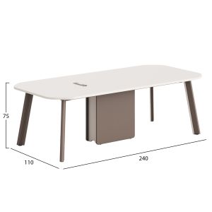 Конферентна маса Newline Hm18278 меламин в кремаво бяло - алуминиеви крака 240x110x75всм