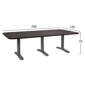 Wine-colored conference table 240x120x75cm Hm2047,12